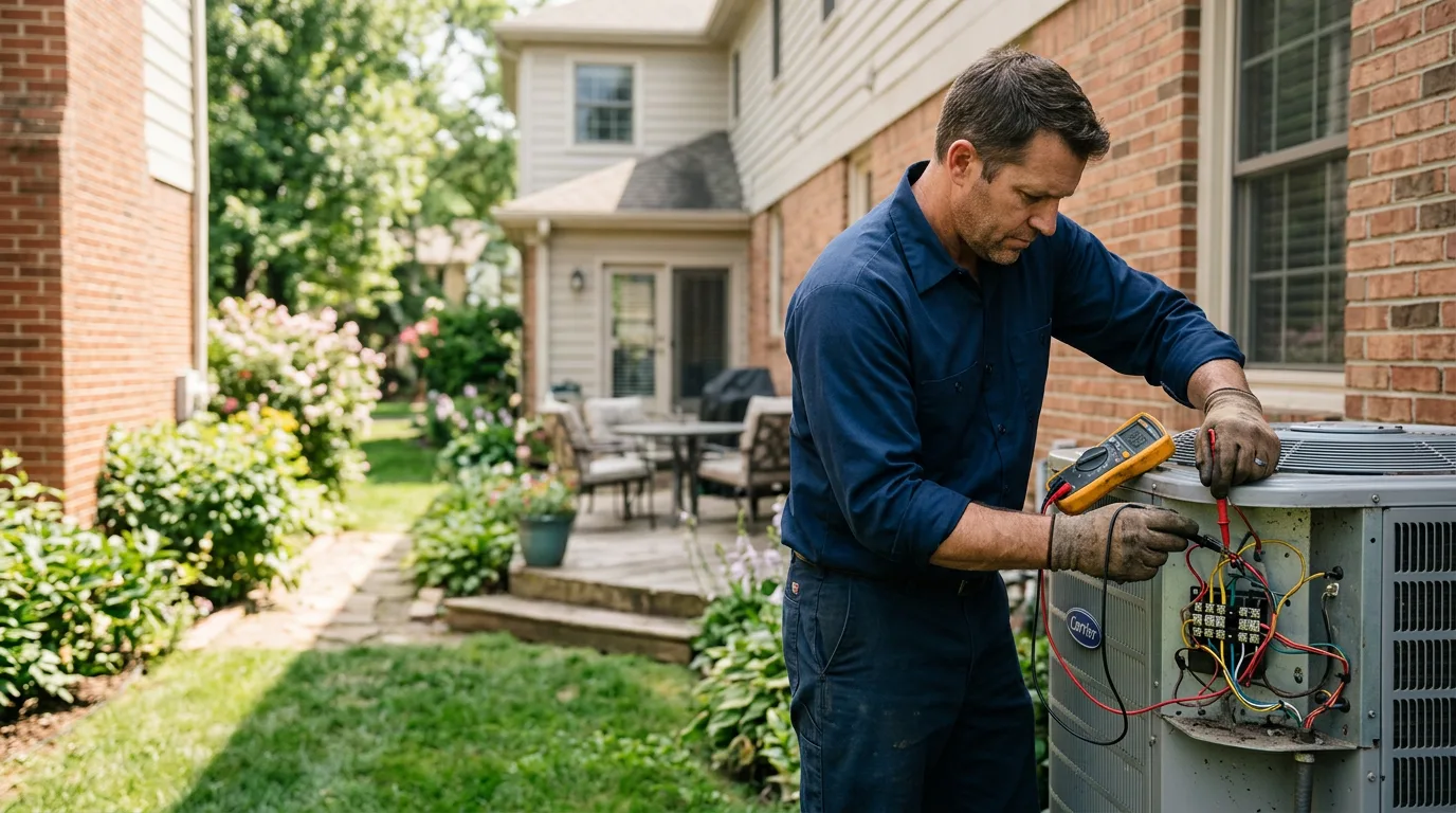 HVAC technician working near Hamlin, NY